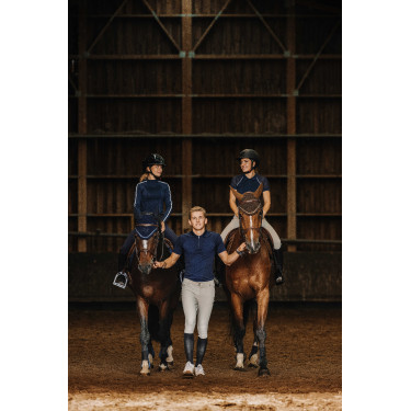 Polo Equithème Lucas Marine Marineblauw Polo Equithème Lucas Marine Marineblauw