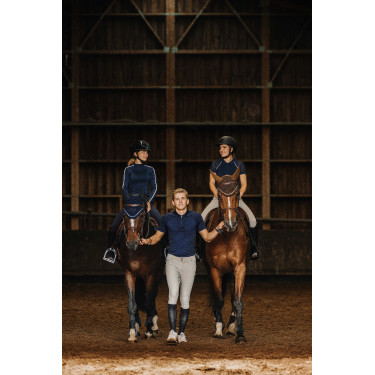 Polo Equithème Lucas Marine Marineblauw Polo Equithème Lucas Marine Marineblauw