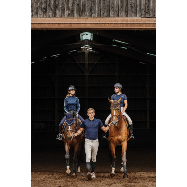 Polo Equithème Lucas Marine Marineblauw Polo Equithème Lucas Marine Marineblauw