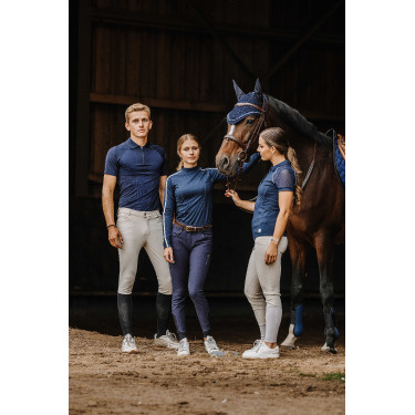 Polo Equithème Lucas Marine Marineblauw Polo Equithème Lucas Marine Marineblauw