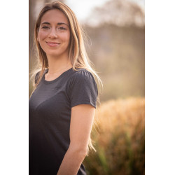 T-shirt Pénélope Techty korte mouwen Grijs