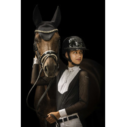 Afneembare bies voor Lami-Cell Glitter helm Zwart