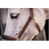 Leren halster met 3 musketons Paddock Sports Havana Bruin