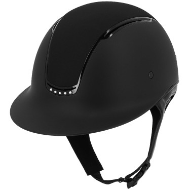 EquitHEME Soazy Mat Crystal helm x 5 Zwart / Strass