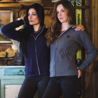 Damen-Sweatshirt Kamouraska Flags & Cup Gemêleerd grijs Damen-Sweatshirt Kamouraska Flags & Cup Gemêleerd grijs