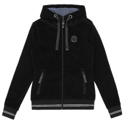 Fleece velours Je t'aime Equithème Coline dames Zwart