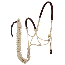 Etologische hoofdstel + touw Norton Zweden Beige / bruin