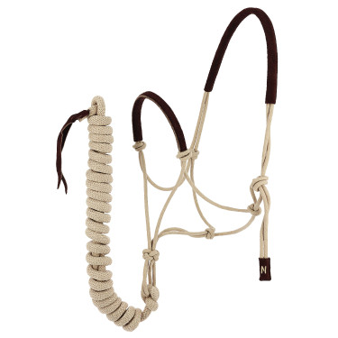 Etologische hoofdstel + touw Norton Zweden Beige / bruin