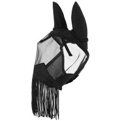 Anti-vlieg anti-UV masker Equithème Franges Zwart Anti-vlieg anti-UV masker Equithème Franges Zwart