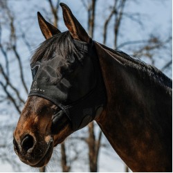Vliegenmasker anti-UV Equithème Mesh S/O Zwart