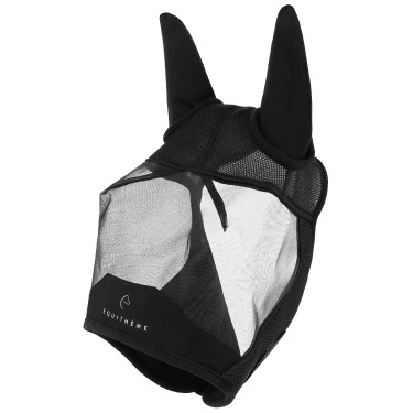 Vliegenmasker anti-UV Equithème Mesh Zwart
