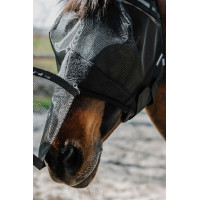 Máscara anti-moscas anti-UV Equithème 2 en 1 Zwart
