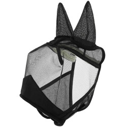 Máscara anti-moscas anti-UV Equithème 2 en 1 Zwart
