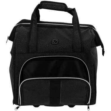 Poetstas op wieltjes Equithème Zwart