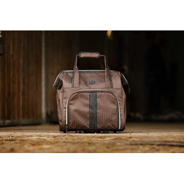 Poetstas op wieltjes Equithème Bruin