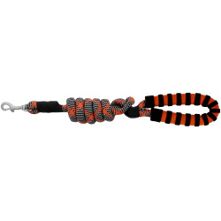 Hondenriem met handvat Equithème Haspen Zwart / oranje handvat Hondenriem met handvat Equithème Haspen Zwart / oranje handvat