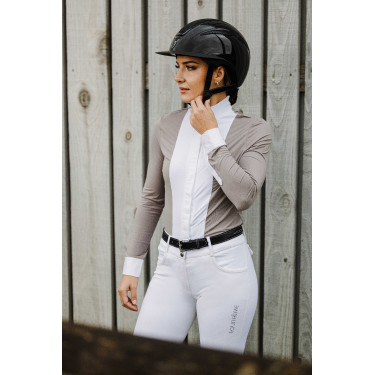 Overhemd Equithème Julie Taupe Bruin