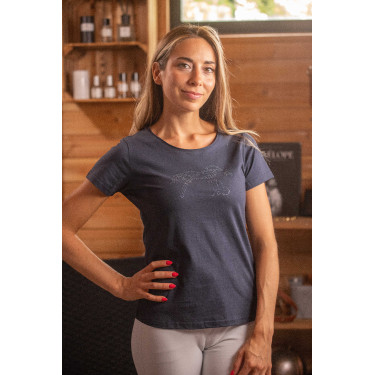 T-shirt Pénélope Iconic Strass Marine Marineblauw