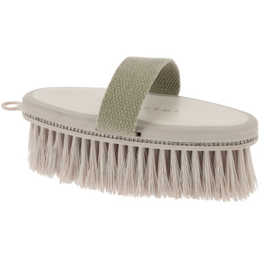 Zachte borstel Ik hou van je Equithème Strass Beige