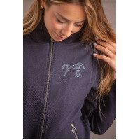 Pénélope Tweeny strass jas Marine Marineblauw