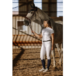 Polo Equithème Funza Korte mouwen Wit