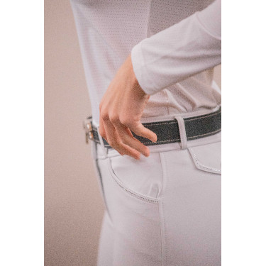 Wedstrijdpolo Pénélope Séville Mesh lange mouwen Wit Wedstrijdpolo Pénélope Séville Mesh lange mouwen Wit