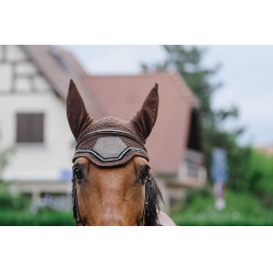 Vliegennetje Equithème Domino Koper Bruin Vliegennetje Equithème Domino Koper Bruin