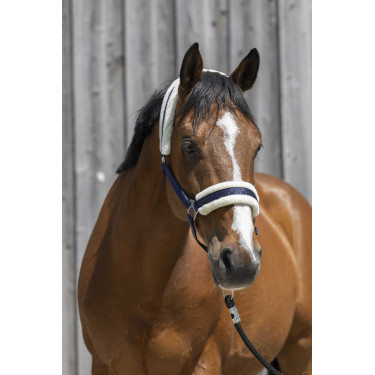Halster Riding World synthetische schapenvacht Marineblauw Halster Riding World synthetische schapenvacht Marineblauw