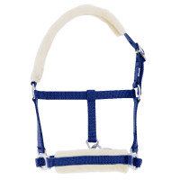 Halster veulen Riding World synthetische schapenvacht Koningsblauw