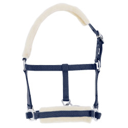 Halster veulen Riding World synthetische schapenvacht Marineblauw Halster veulen Riding World synthetische schapenvacht Marineblauw