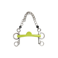 Pelham bit Metalab Flexi Soft halve maan korte scharen