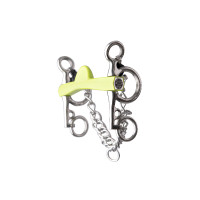 Pelham bit Metalab Flexi Soft halve maan korte scharen