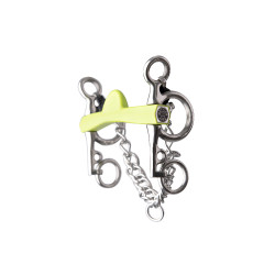 Pelham bit Metalab Flexi Soft halve maan korte scharen Groen