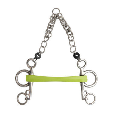 Mors Pelham Metalab Flexi Soft recht korte scharen Groen