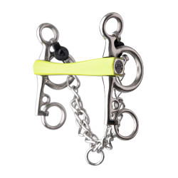 Mors Pelham Metalab Flexi Soft recht korte scharen Groen