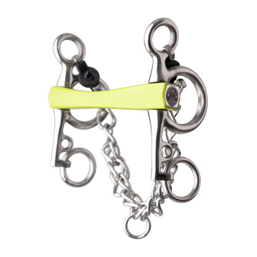 Mors Pelham Metalab Flexi Soft recht korte scharen Groen