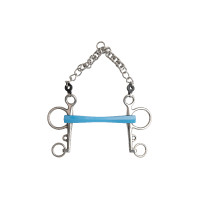 Mors pelham Metalab Flexi recht lange scharen Blauw