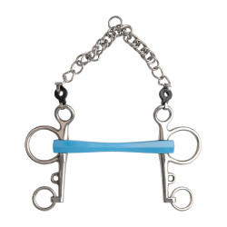 Mors pelham Metalab Flexi recht lange scharen Blauw