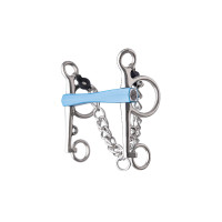 Mors pelham Metalab Flexi recht lange scharen Blauw