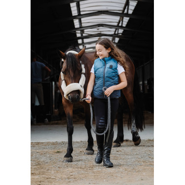 Mouwloze bodywarmer Equithème Lina kind Turkoois Blauw