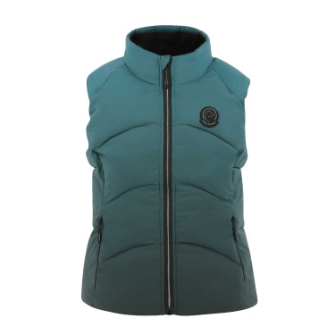 Mouwloze bodywarmer Equithème Lina kind Turkoois Blauw