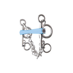 Mors pelham Metalab Flexi recht korte scharen Blauw