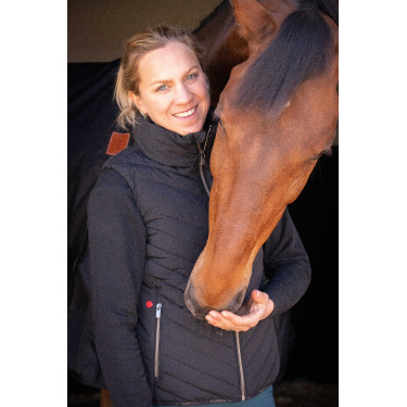 Mouwloze bodywarmer Longueil Paddock Sports Zwart