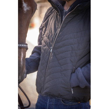 Mouwloze bodywarmer Longueil Paddock Sports Zwart