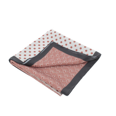 Sjaal Pénélope Mya Ecru / roestkleurig Wit