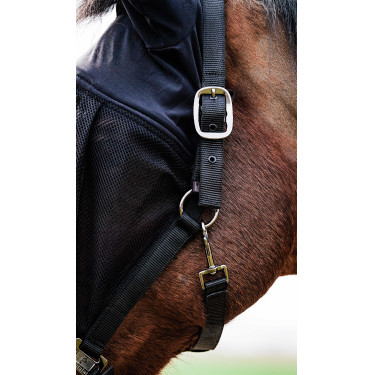 Halster + masker Equithème Zwart