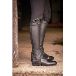 Mini-chaps Pénélope Prisca leer Zwart Mini-chaps Pénélope Prisca leer Zwart