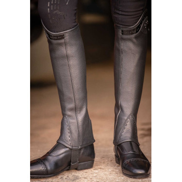 Mini-chaps Pénélope Prisca leer Zwart Mini-chaps Pénélope Prisca leer Zwart