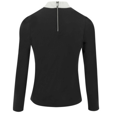 Polo Equithème Valencia lange mouwen Zwart
