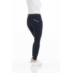 Broek Equithème Kylie siliconenzitvlak Marineblauw